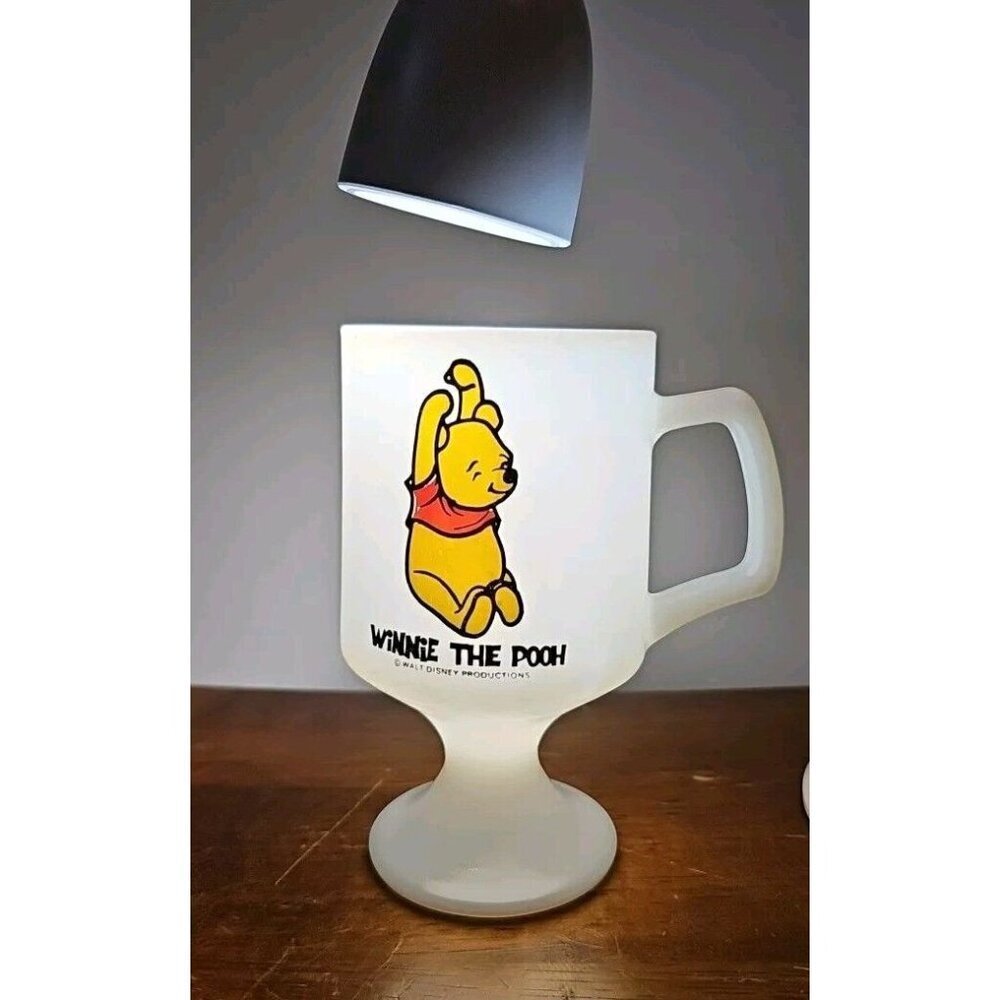 Vintage Federal Milk Glass Mug Cup Winnie the Pooh Walt Disney Product Coffee